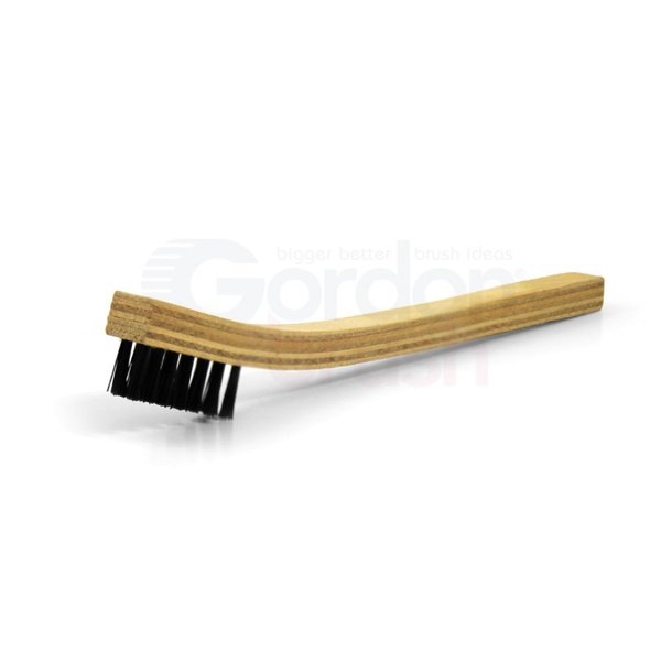 Gordon Brush 3 x 7 Row 0.012" Nylon Bristle and Plywood Handle Scratch Brush 30N-012G-12